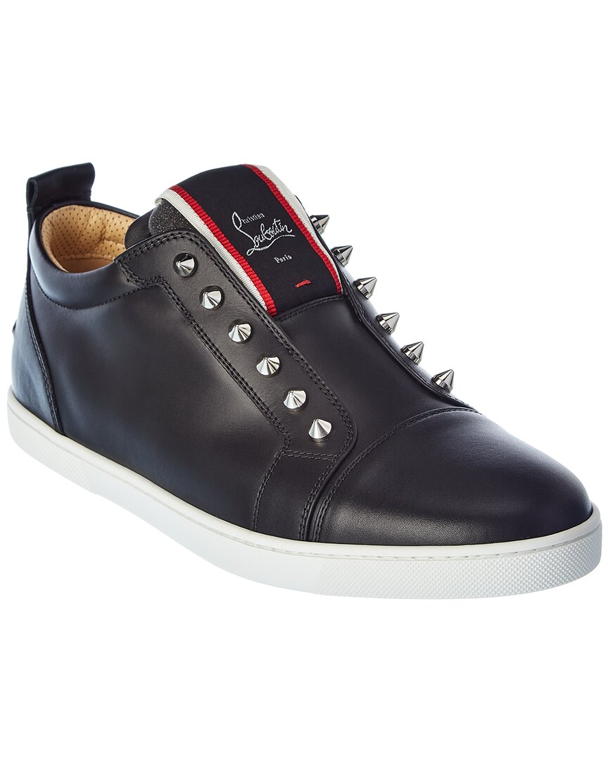 CHRISTIAN LOUBOUTIN F.A.V FIQUE A VONTADE LEATHER SNEAKER