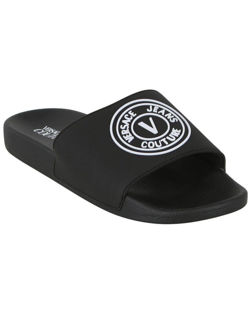 Versace Jeans Couture V-emblem Rubber Slide Sandals