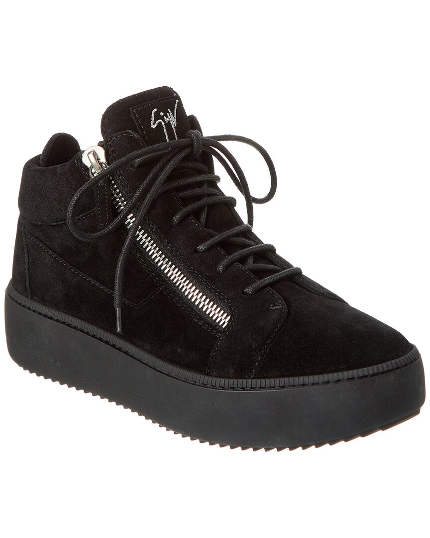 Shop Giuseppe Zanotti May London Suede Sneaker In Black