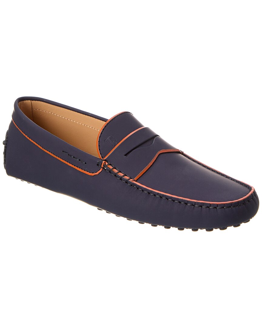 Tod's Leather Loafer In Blue