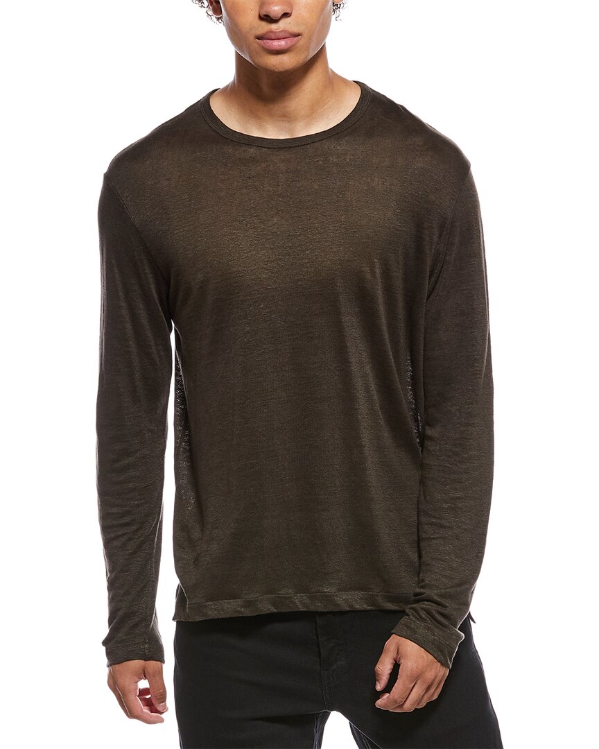Brioni Linen Shirt In Brown