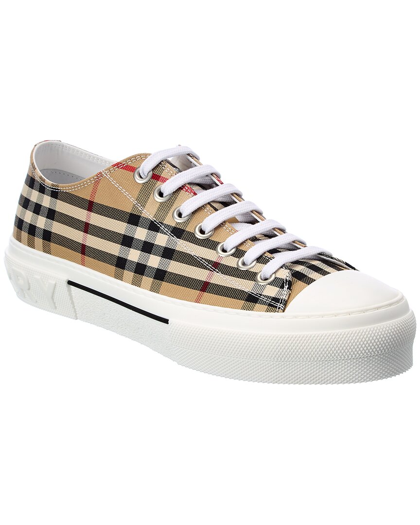 Burberry Cotton Sneaker With Vintage Check Pattern In Multi