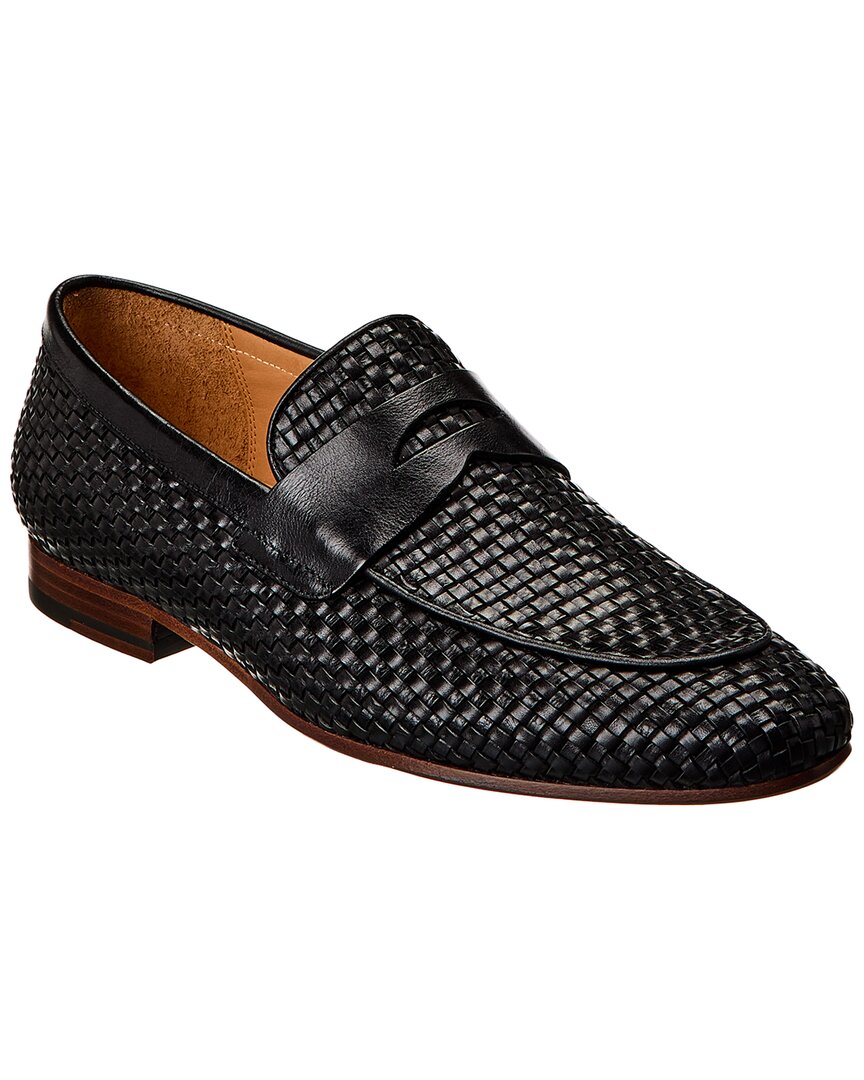 Shop Curatore Leather Penny Loafer In Black