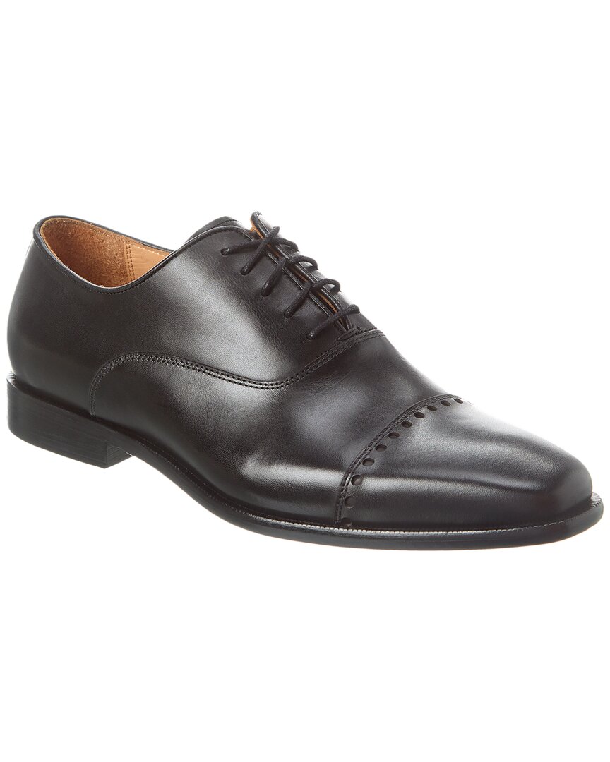 Shop Curatore Leather Oxford In Black