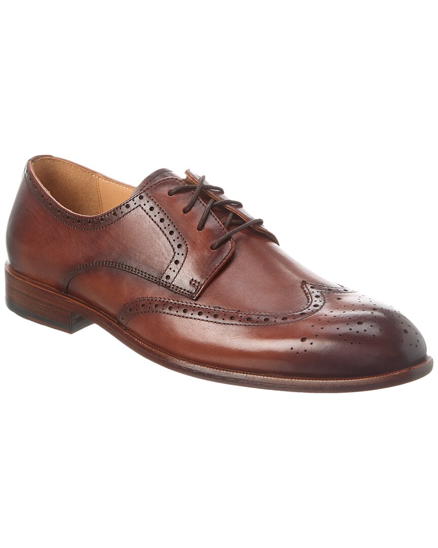 Shop Curatore Wingtip Leather Oxford In Brown