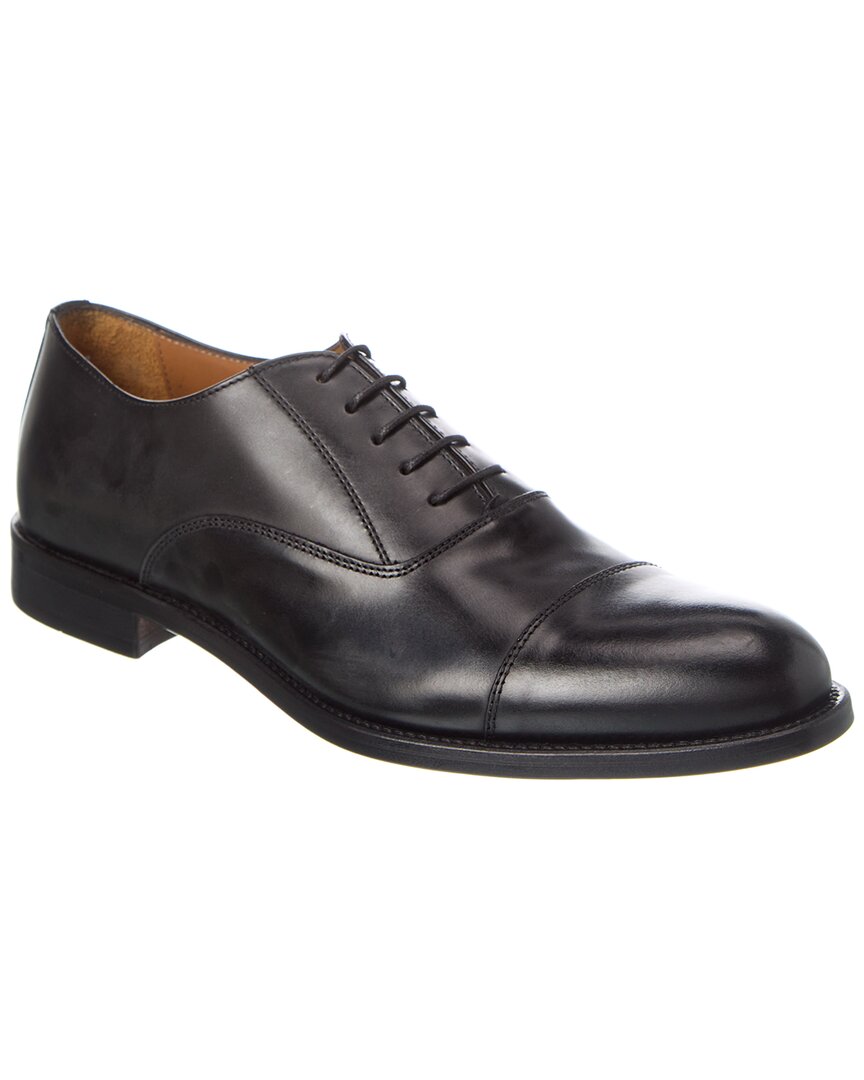Antonio Maurizi Cap Toe Leather Oxford In Black