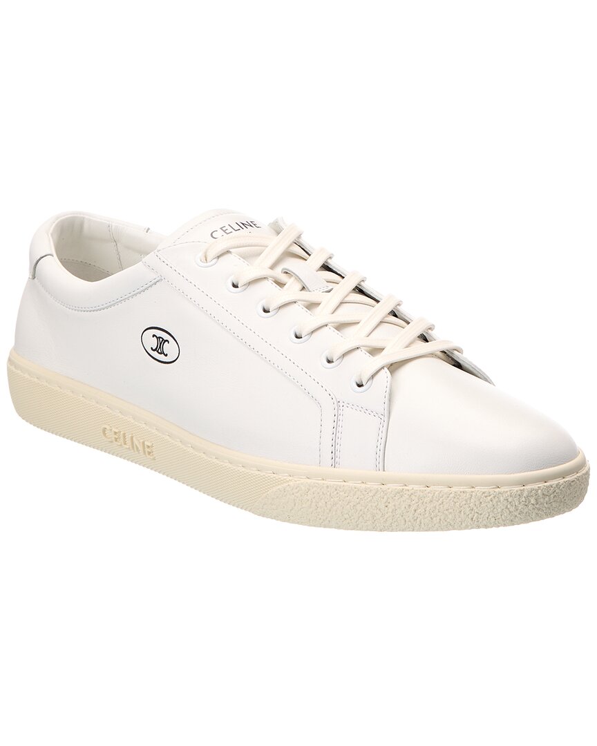 Celine Lou Lou Leather Sneaker In White
