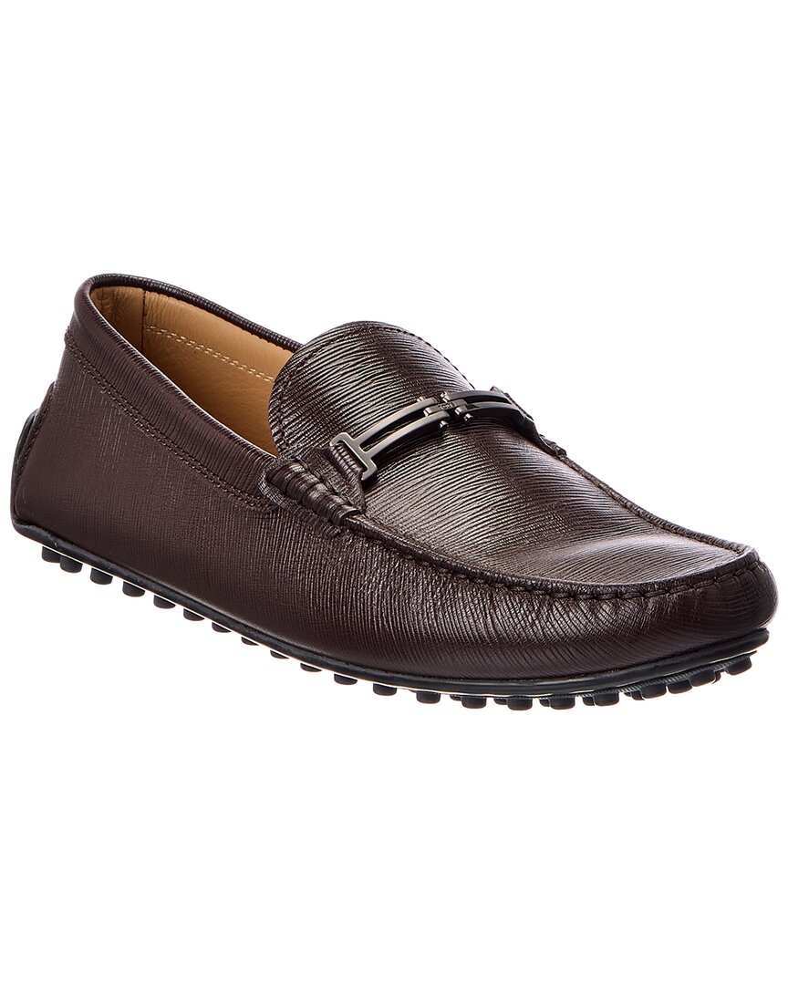 Tod's Leather Driver In Brown