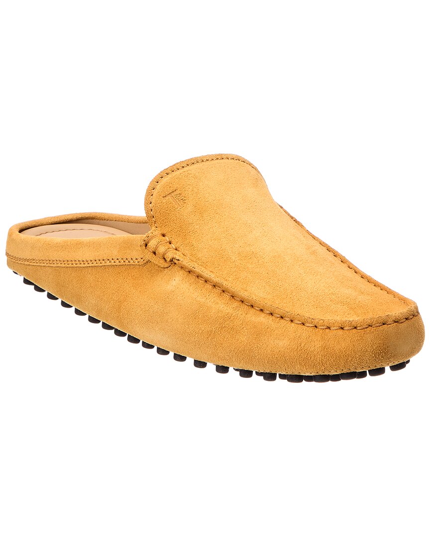 Tod's Suede Mule In Yellow