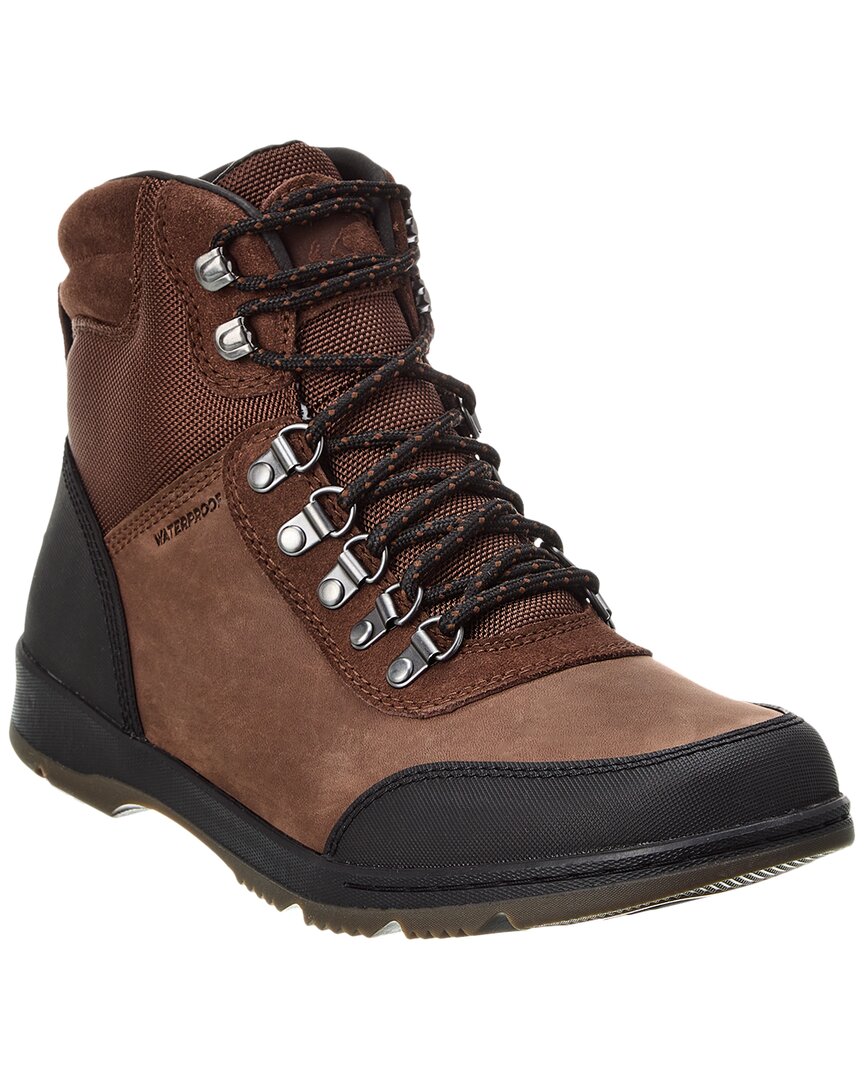 Shop Sorel Ankeny Ii Waterproof Canvas & Leather Hiker Boot In Black