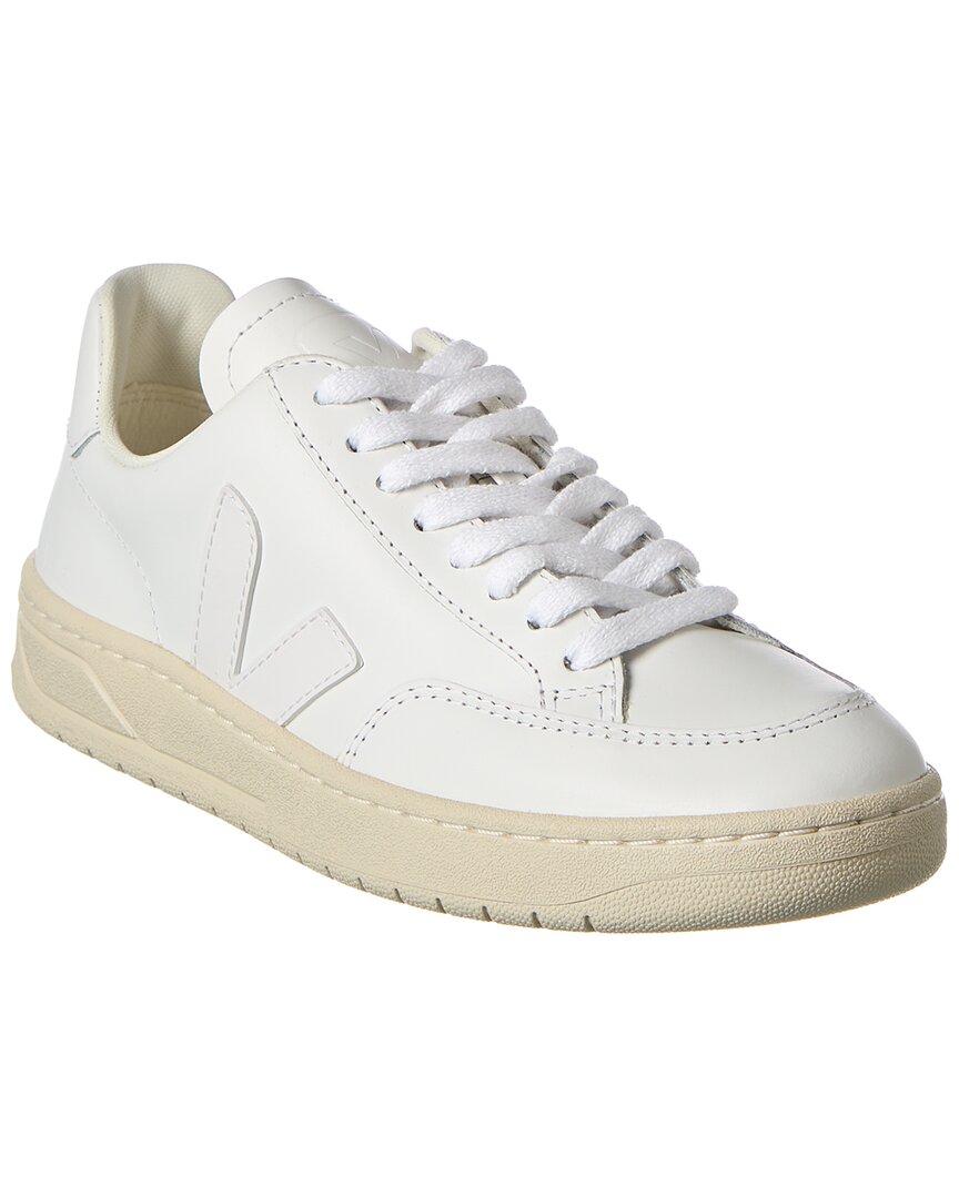 Veja White Leather V-90 Sneakers In White