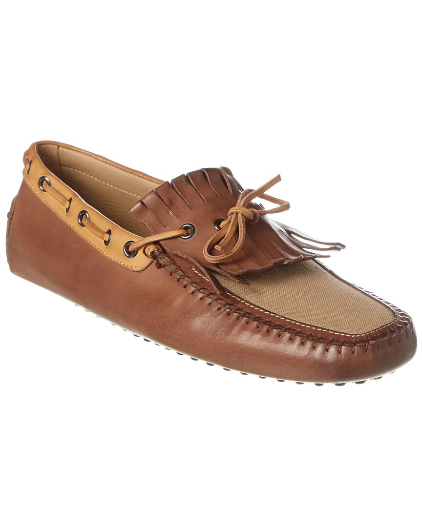 Shop Tod's Gommino Leather Loafer In Brown