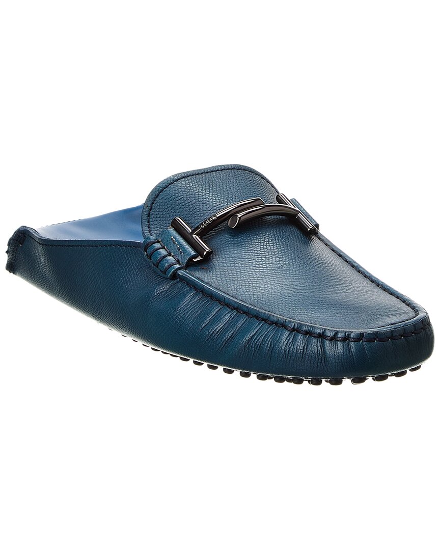 Shop Tod's Leather Loafer In Blue
