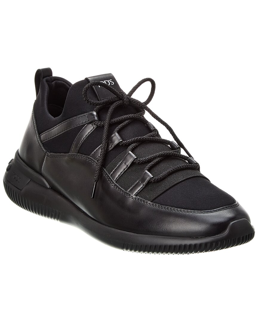 Shop Tod's Nuovo Neoprene & Leather Sneaker In Black