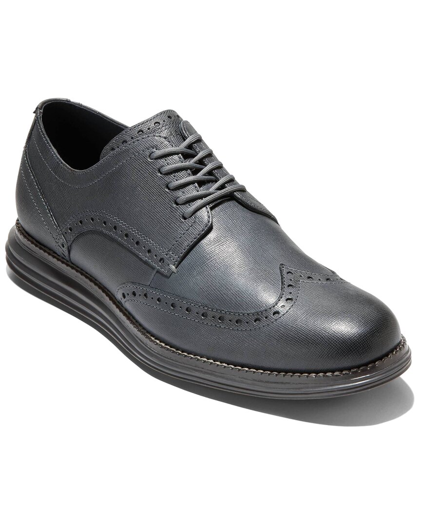 Shop Cole Haan Original Grand Leather Oxford In Grey