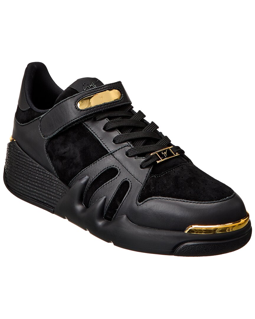 Shop Giuseppe Zanotti Talon Leather & Suede Sneaker In Black