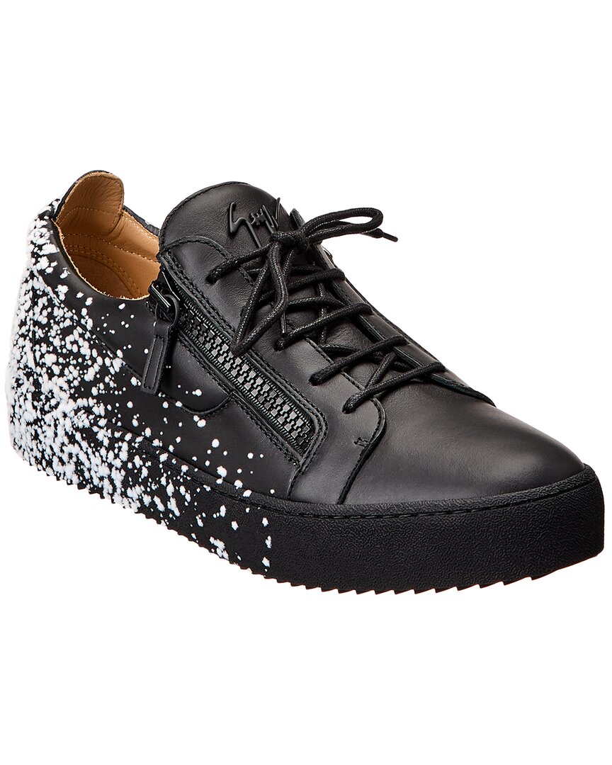 Shop Giuseppe Zanotti May Leather Sneaker In Black