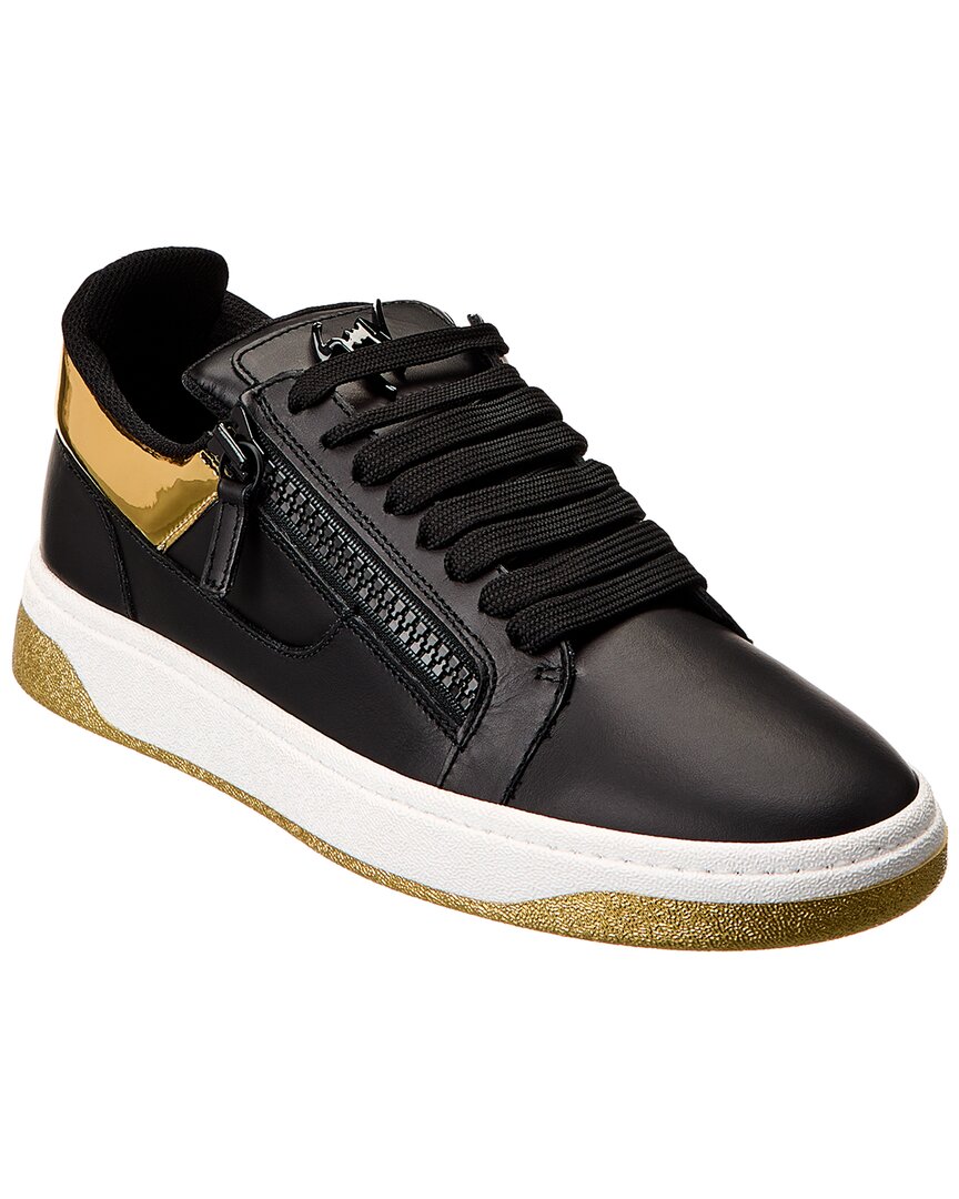 Shop Giuseppe Zanotti Gz/94 Leather Sneaker In Black