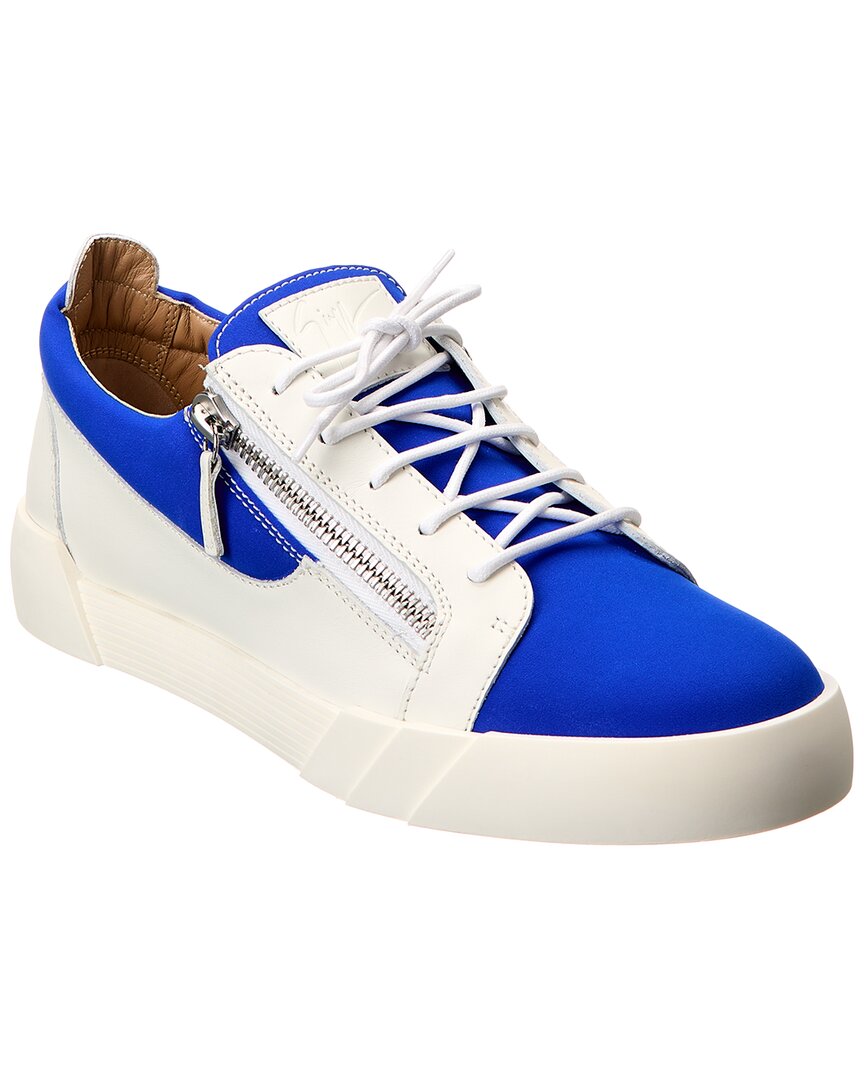 Shop Giuseppe Zanotti Foxy/august Leather Sneaker In White