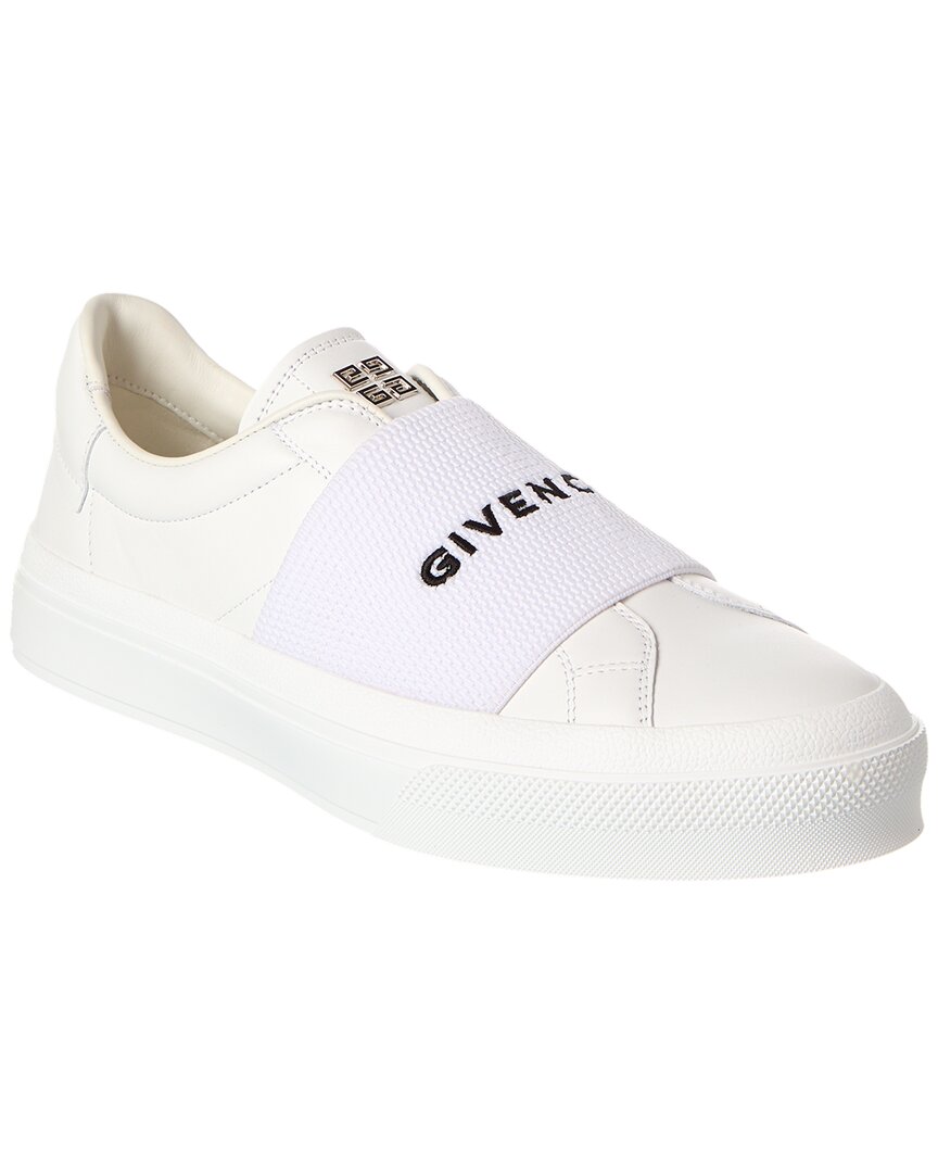 Shop Givenchy City Sport Leather Sneaker In White