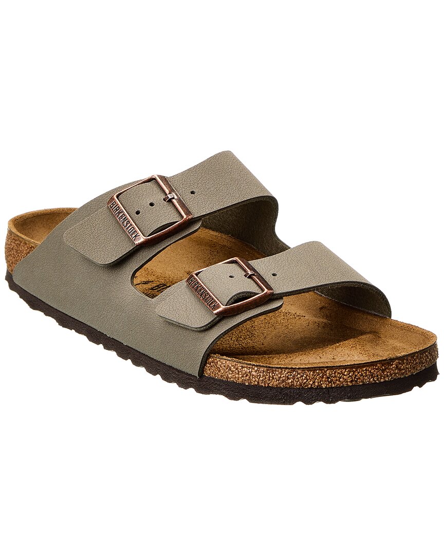 Shop Birkenstock Arizona Bs Narrow Fit Birkibuc Sandal In Grey