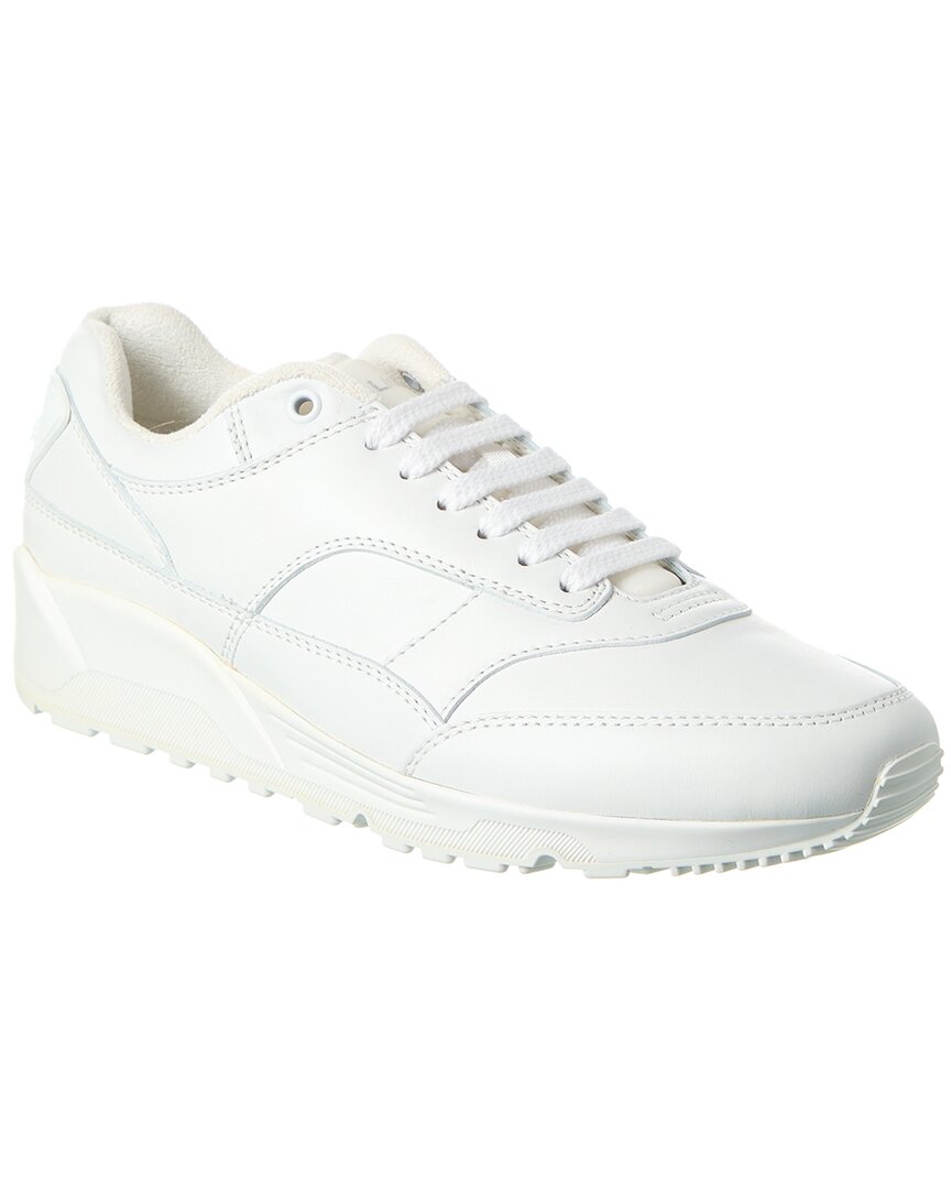 Shop Saint Laurent Bump Leather Sneaker In White