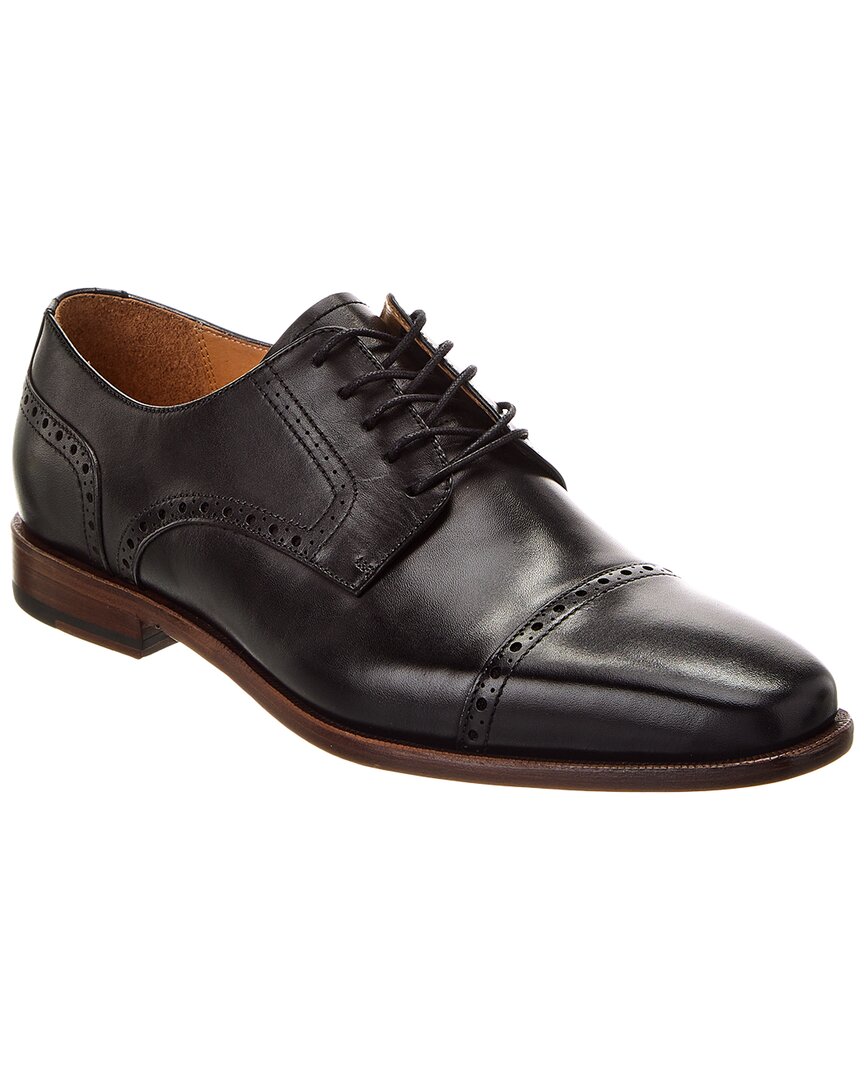 Curatore Cap Toe Leather Oxford In Black