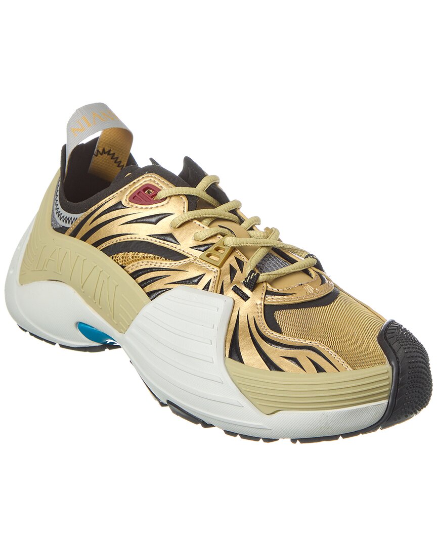 Shop Lanvin Flash-x Sneaker In Gold