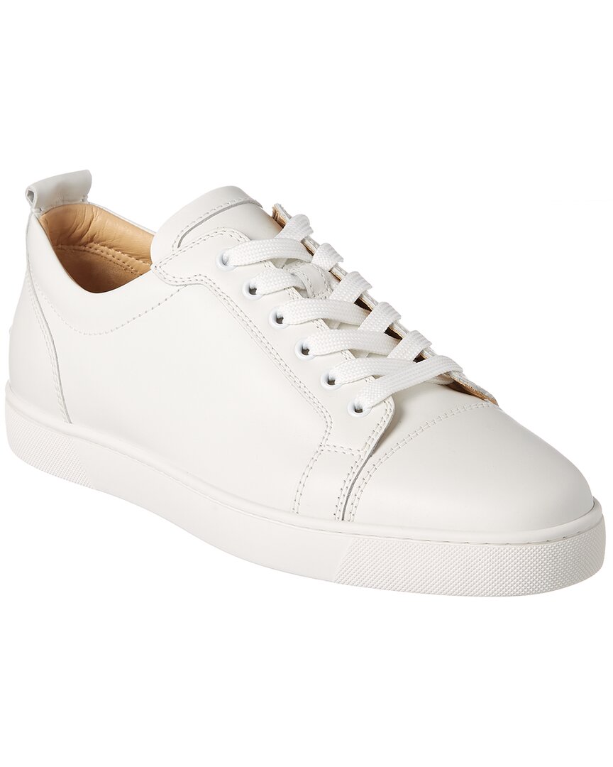 Shop Christian Louboutin Louis Junior Leather Sneaker In White