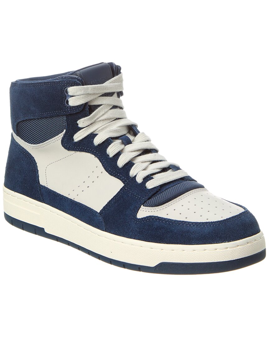 Shop Vince Mason Leather & Suede High-top Sneaker In Blue