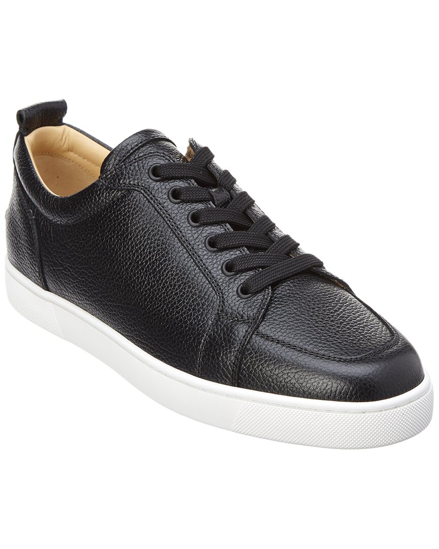 Christian Louboutin Rantulow Grained-leather Trainers In Black