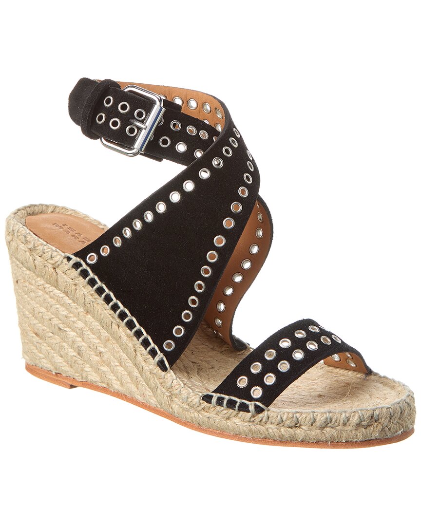 Isabel Marant Iriane Wedge Sandals Braided Raffia