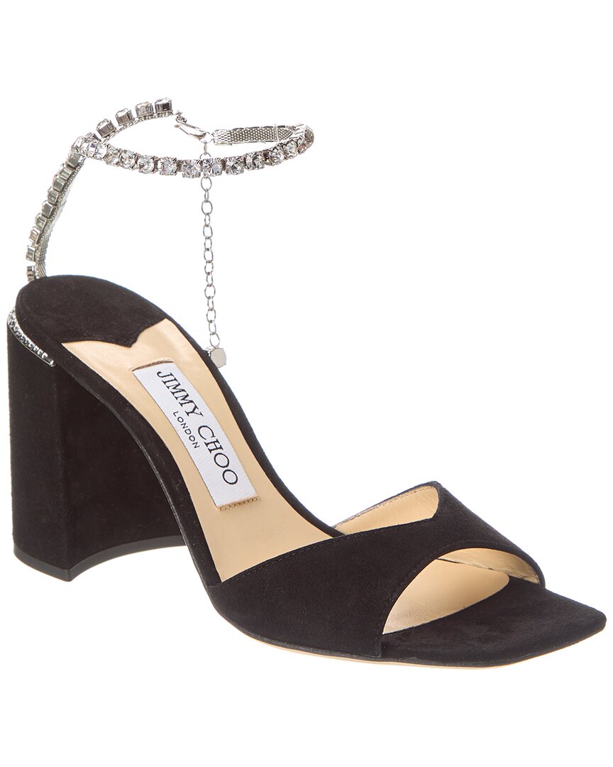 Jimmy Choo Saeda Sandal Block Heel In Black