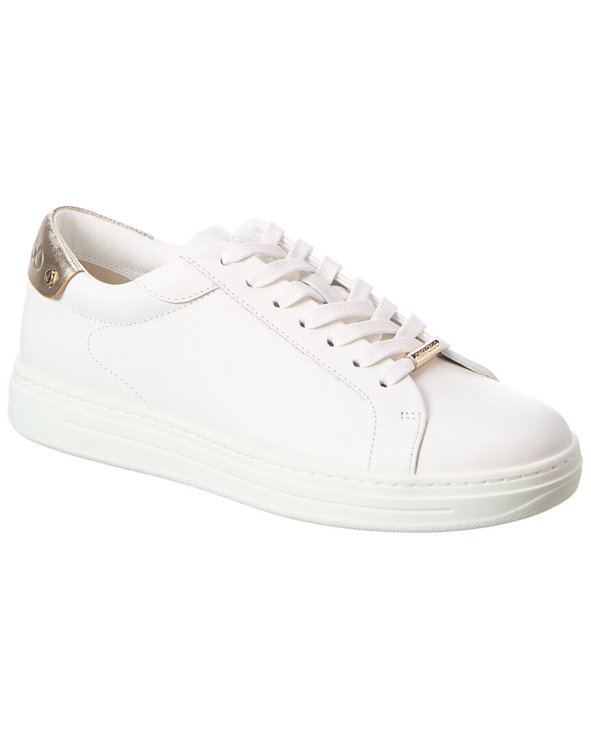 Jimmy Choo Rome/f Leather Sneaker In White