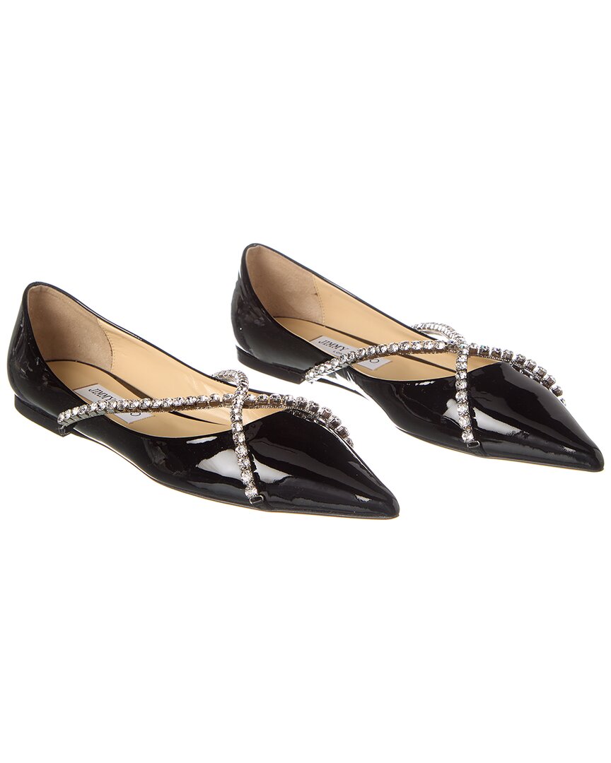 Jimmy Choo Black Flat Shoes In Black
