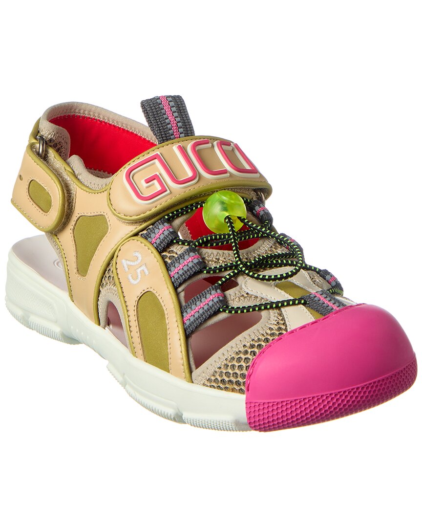 Gucci Mesh Fabric Tinsel Sport Sandals In Multi