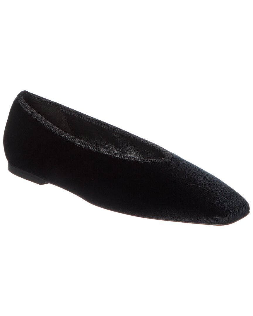Totême Toteme Minimalist Velvet Ballerinas Shoes In Black