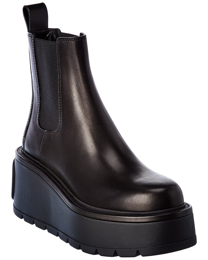 Valentino Uniqueform 85 Leather Boot In Black