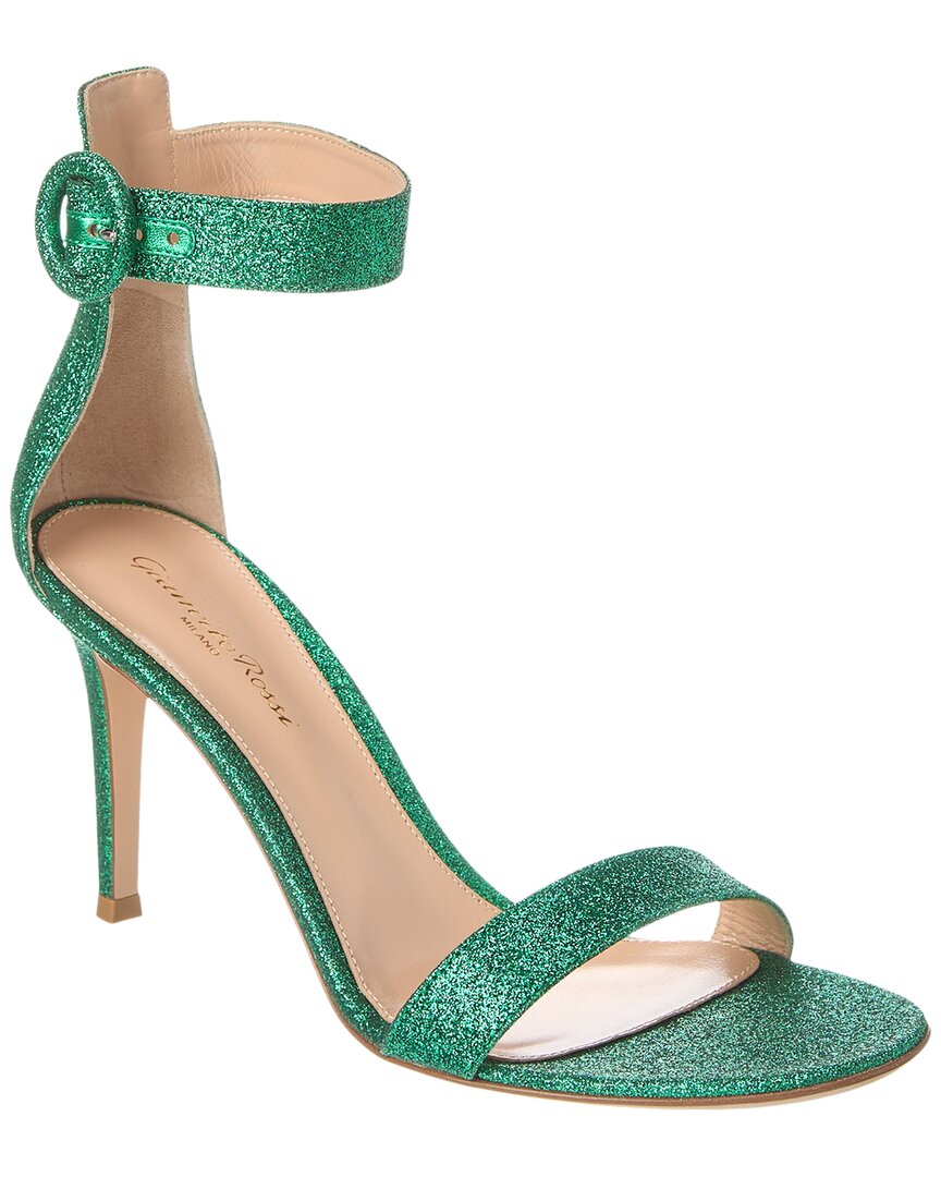 Gianvito Rossi Portofino 85 Glitter Sandal In Green
