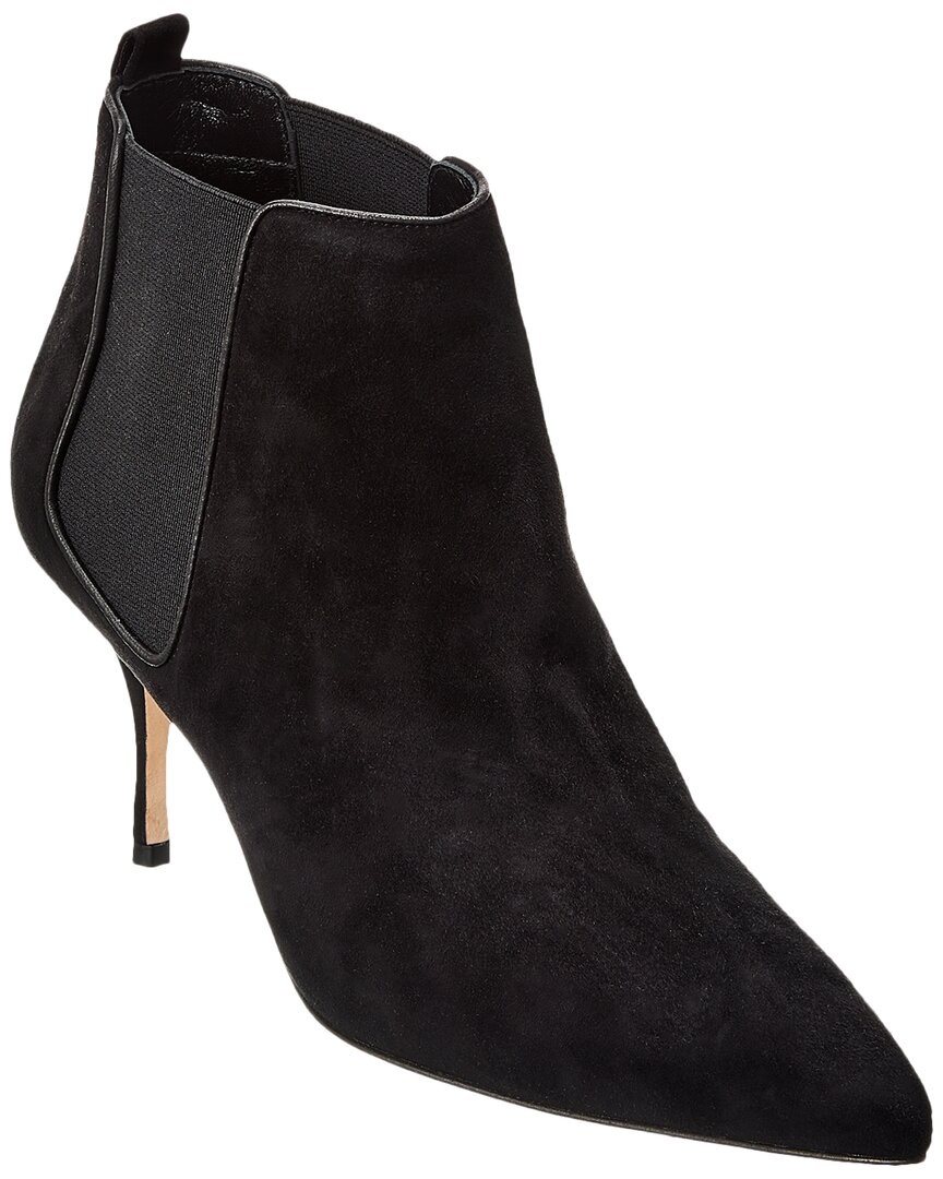 Manolo Blahnik Dildi Otto Suede Ankle Boots In Black