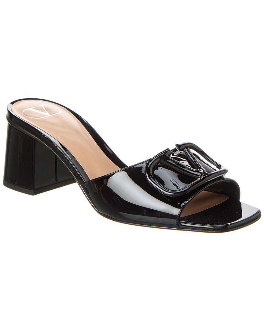 Shop Valentino Vlogo 60 Patent Sandal In Black