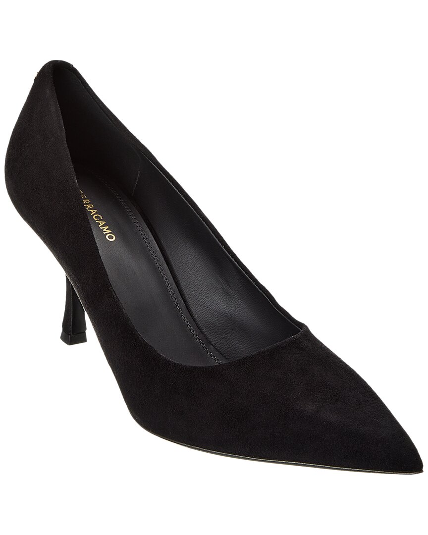 Ferragamo Vissia 70 Nappa Leather Pumps In Black