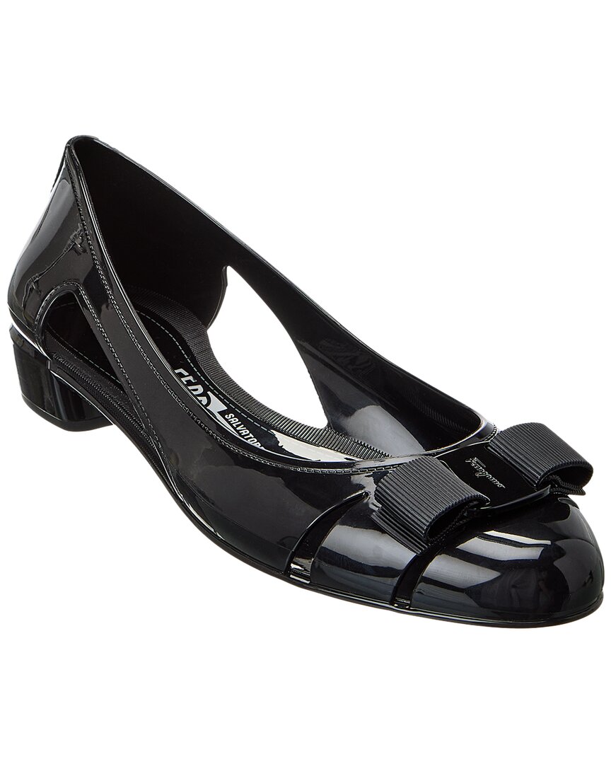 【お気にいる】 6 Black Women's Flat Jelly Vara Ferragamo C eBay | 靴