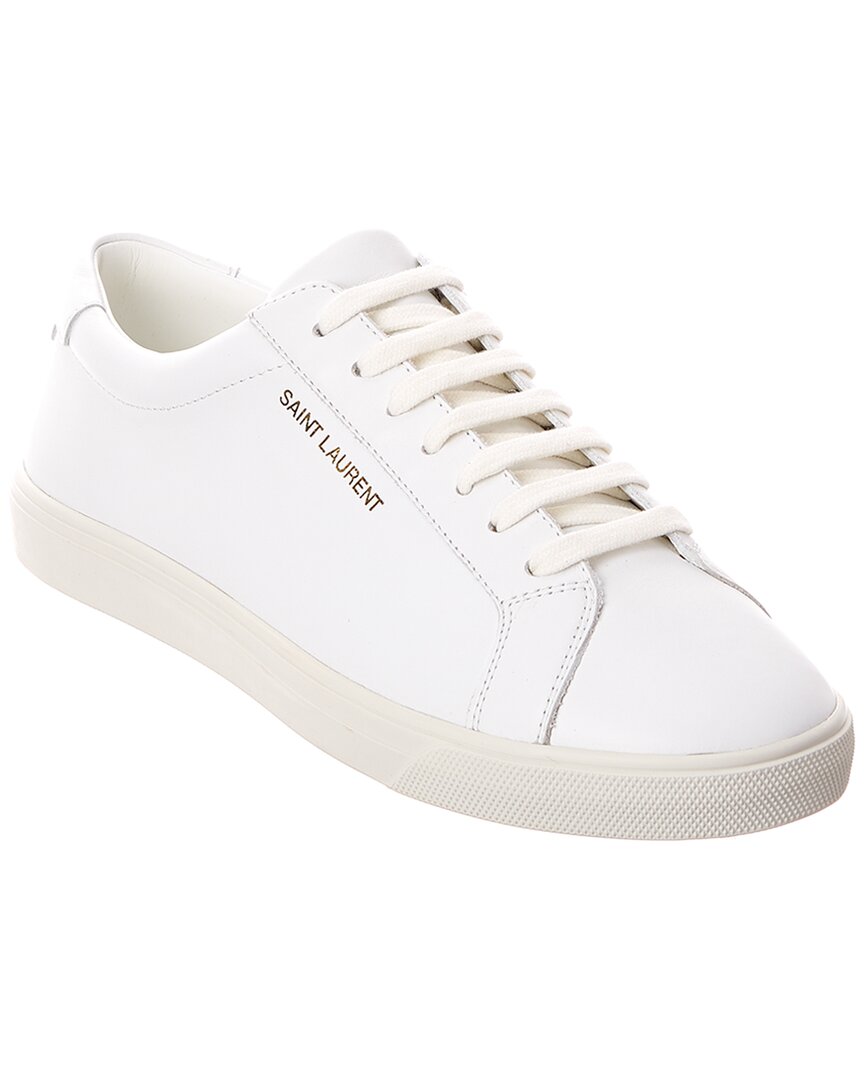 Saint Laurent Andy Leather Sneaker In White