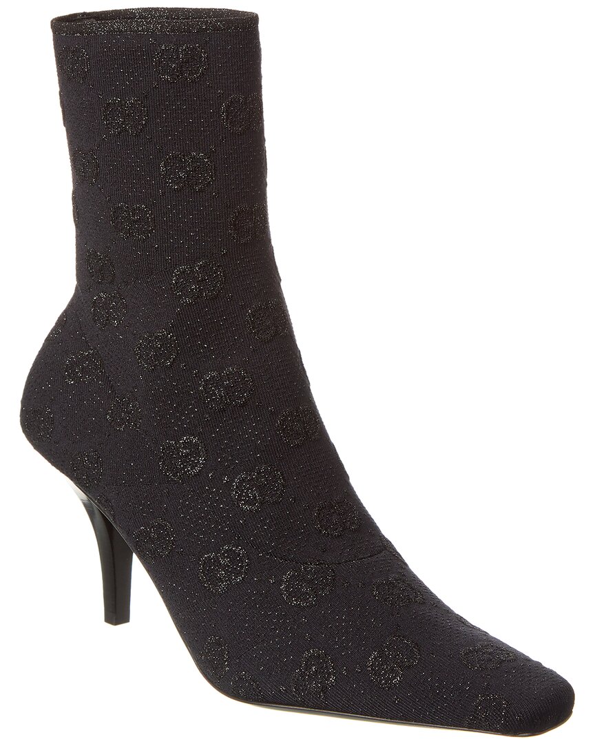 Gucci Gg Knit Bootie In Black