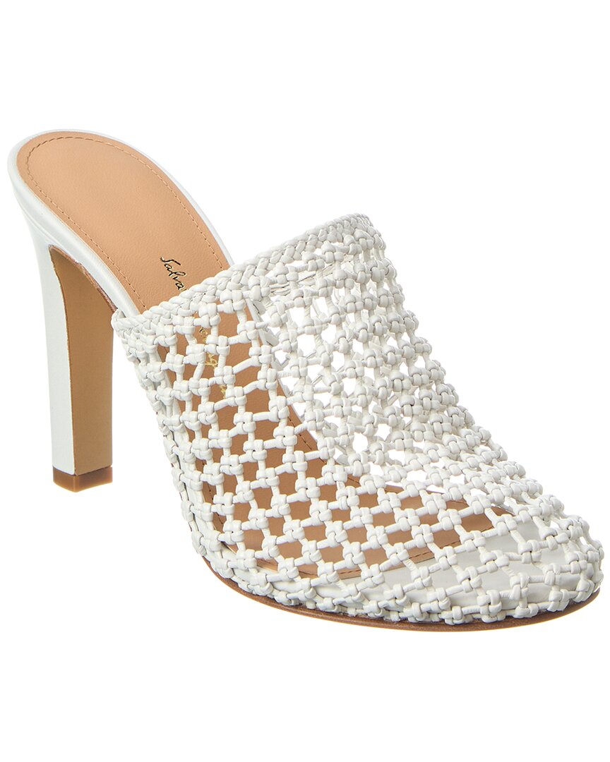 Ferragamo Ellas X5 Leather Mule In White