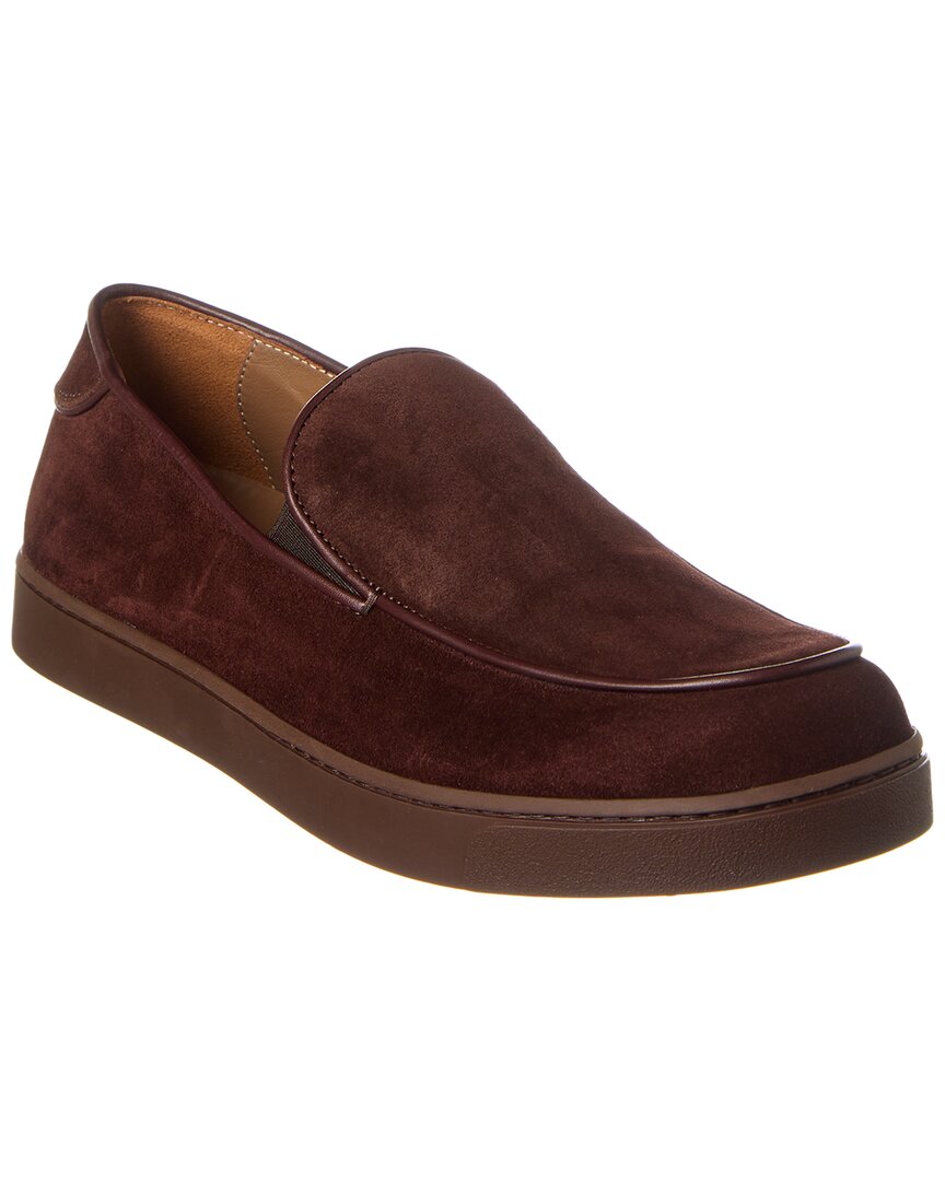 Gianvito Rossi Scott Suede Loafer In Brown