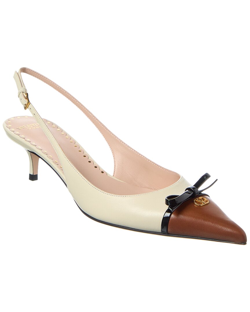 Valentino Garavani Valentino Bepointy Leather Slingback Pump