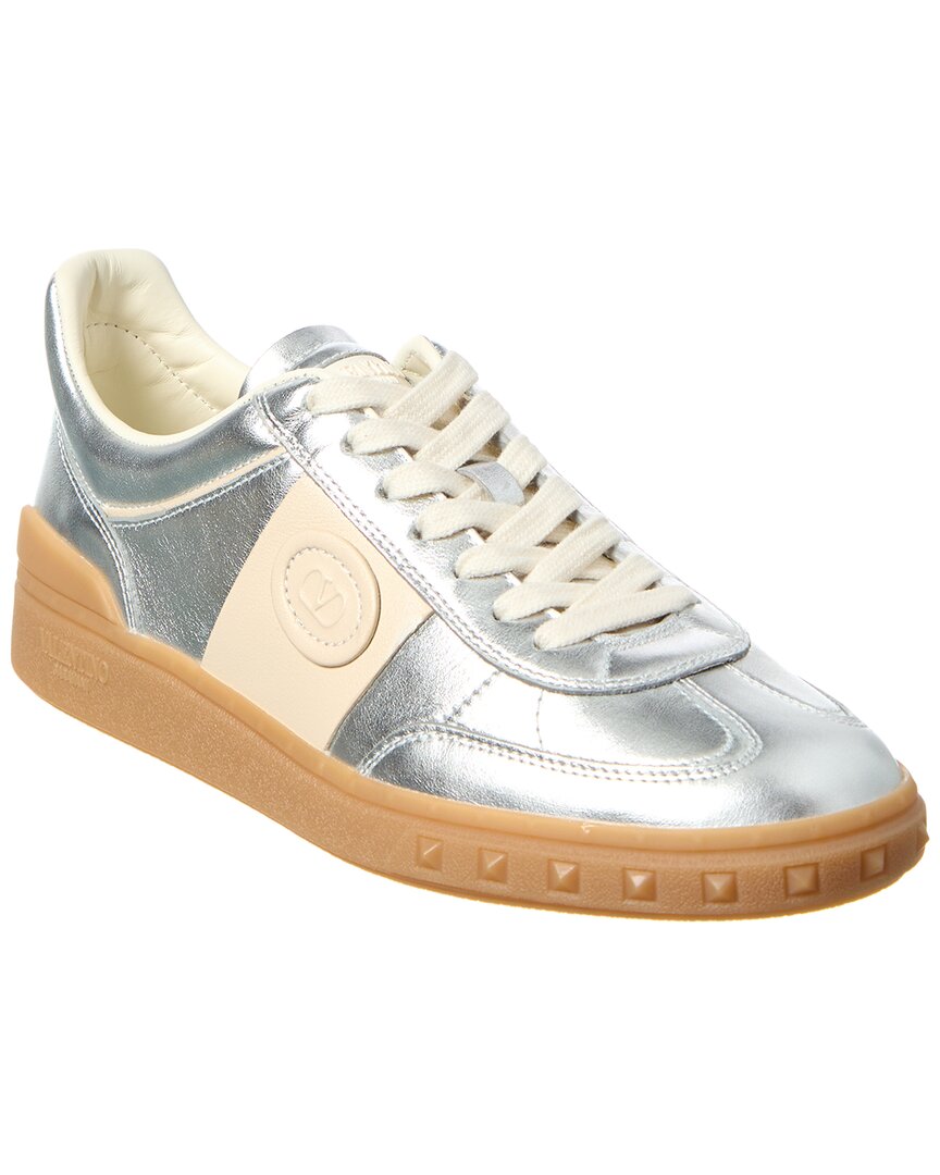 Valentino Upvillage Leather Sneaker In Neutral