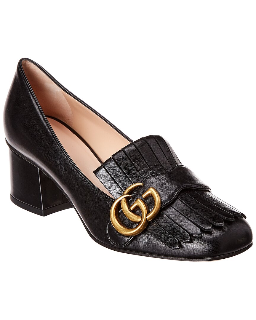 Gucci 55mm Marmont Fringed Leather Pumps